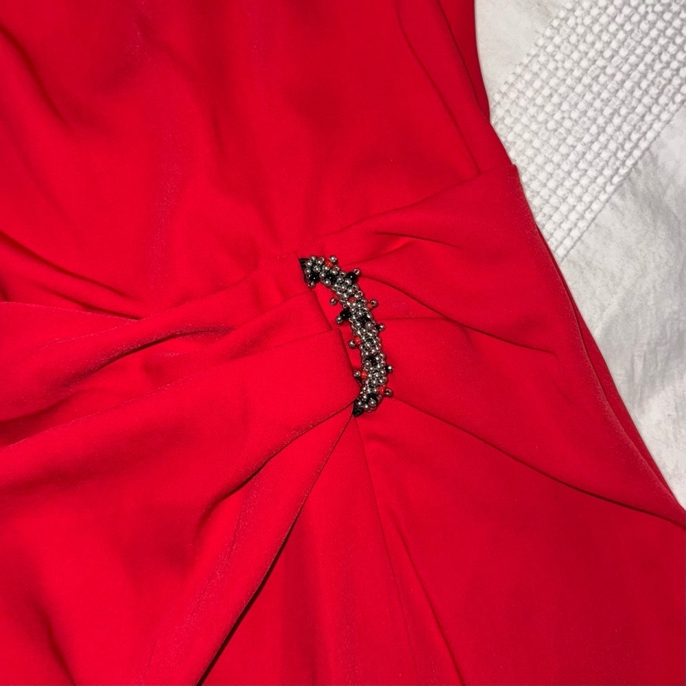 NWT Zara Midi Dress Red With Hardware Rouge Rare Small New 3897/100 Maxi Long - Picture 12 of 14